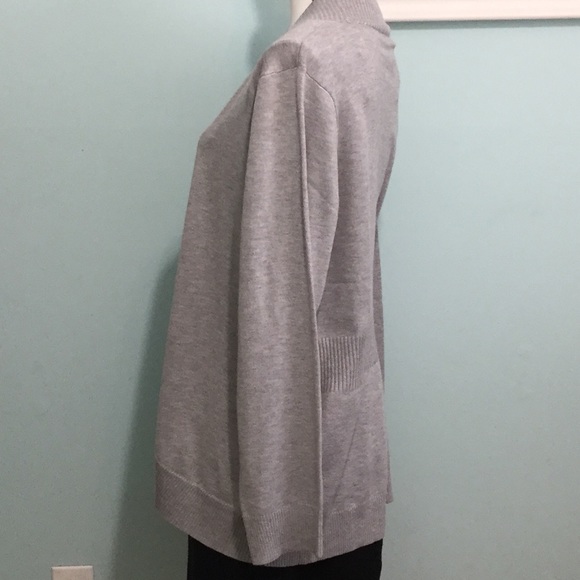 Verve ami - Gray Open Front Cardigan - Picture 2 of 7